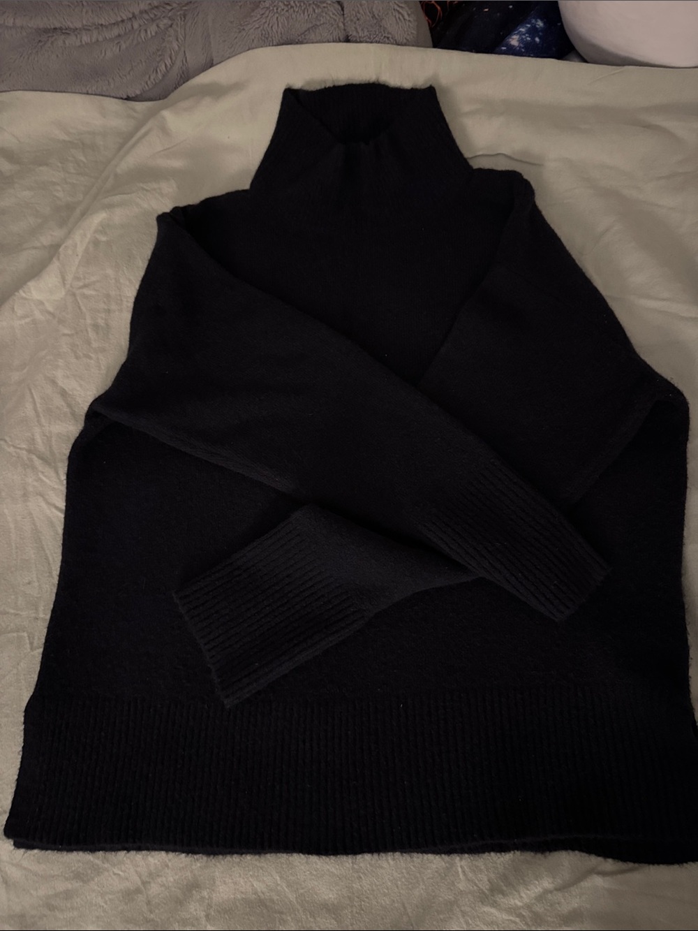 J. Crew Women’s Black Mockneck “Extra Soft” Yarn Sweater Merino and others Blend